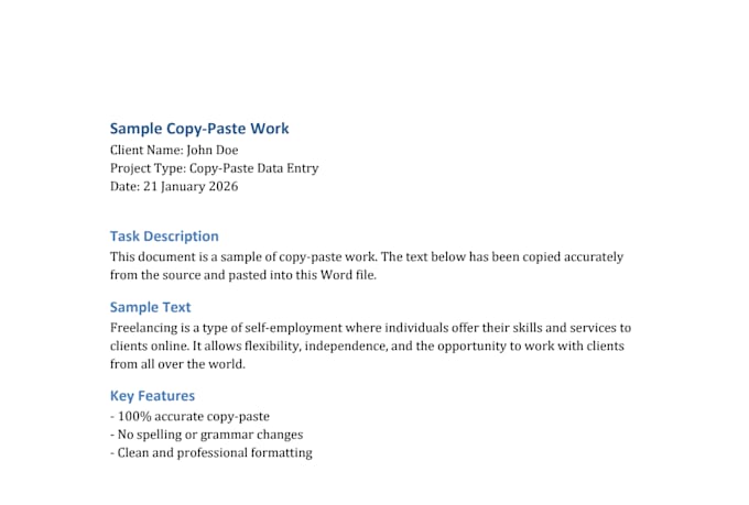 do efficient data entry, web research, and copy paste work